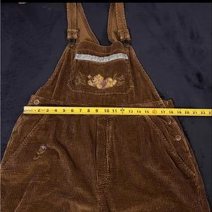 Vintage corduroy Winnie the Pooh overalls womens size Large